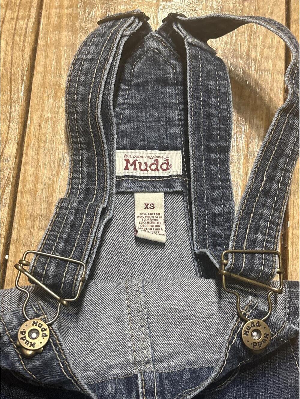 Mudd Women's Denim Shortalls Overalls shorts XS X Small Summer - Picture 2 of 3